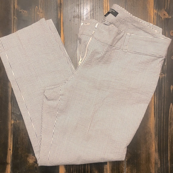 Ann Taylor Petite Blue & White Pinstripe Pant SZ 8P - Picture 3 of 4